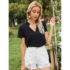 Однотонная блузка Shein