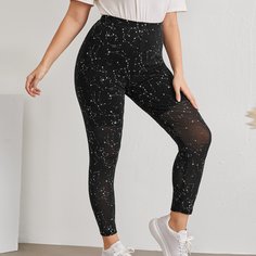 Блестящие леггинсы размера плюс Shein