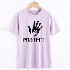 буква Повседневный Футболки Shein