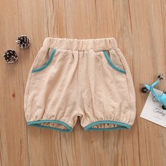 Шорты с контрастной отделкой для девочек Shein