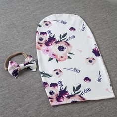 Спальный мешок и повязка на голову с цветочным принтом для девочек Shein