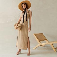 Однотонные топ на бретелях и юбка с разрезом Shein