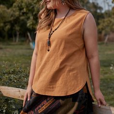 Одноцветный Повседневный Размера плюс жилет Shein