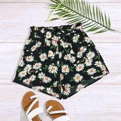 Пояс Цветочный Бохо Шорты Shein
