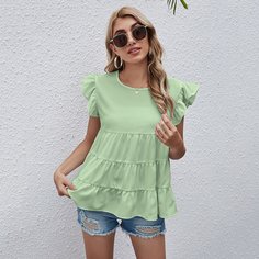 Однотонная блузка Shein