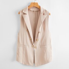Двубортный жилет-пиджак Shein