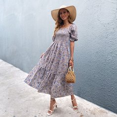 Платье с цветочным принтом Shein