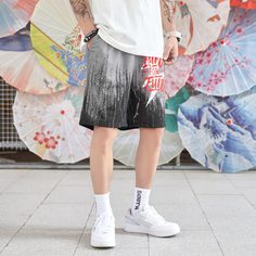 на кулиске Контрастный Повседневный Мужские шорты Shein