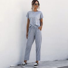 Футболка и брюки на кулиске Shein