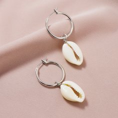 Круглые серьги-подвески с ракушкой Shein