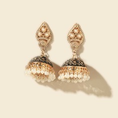 Серьги-подвески Jhumka с искусственными жемчугами Shein
