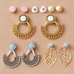 6 пар серьги с цветком Shein