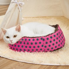 Плюшевая кровать для домашних животных в горошек Shein
