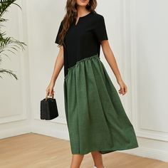 Двухцветное платье Shein