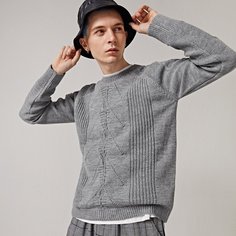 Мужской однотонный свитер Shein