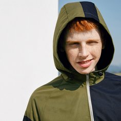 Мужская куртка в стиле колор-блок с рукавами реглан Shein
