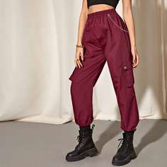 Брюки-карго с карманом и цепочкой Shein