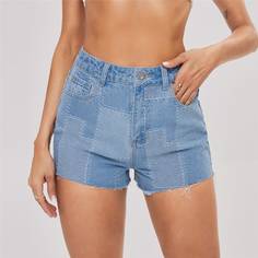 Прямые джинсовые шорты Shein