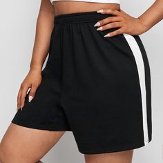 Контрастные шорты размера плюс Shein