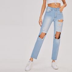 Рваные джинсы Shein