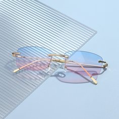 Солнцезащитные очки без оправы с тонированными линзами Shein