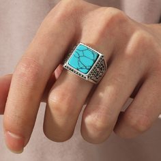 Мужское кольцо с камнем Shein