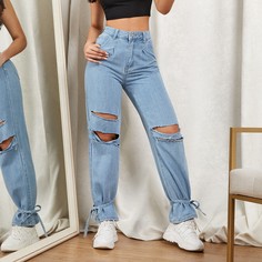 Рваные джинсы с узлом Shein