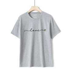 буква Повседневный Футболки Shein