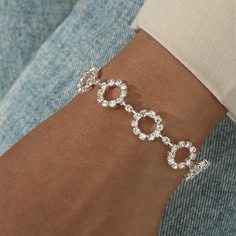 Браслет со стразами Shein