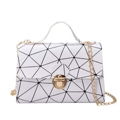 Сумка с цепочкой и геометрическим рисунком Shein