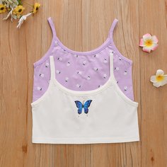 Животный Повседневный Майки для девочек Shein