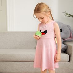 Мультяшный принт милый Домашняя одежда для девочек Shein