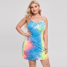 тай дай Повседневный Платья размер плюс Shein