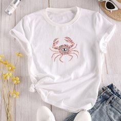 Животный Повседневный Футболки Shein