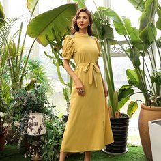 с бахромой Одноцветный Бохо Платье Shein