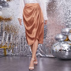 Атласная юбка Shein