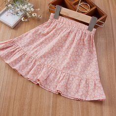 С оборками цветочный Бохо Юбки для девочек Shein