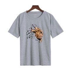 Животный Повседневный Футболки Shein