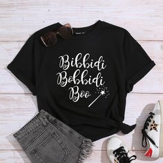 Футболка размера плюс с текстовым принтом Shein