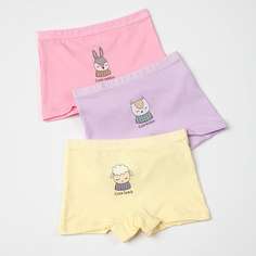Мультяшный принт Нижнее белье для девочек Shein