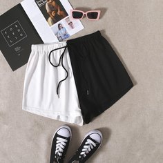 Двухцветные шорты размера плюс Shein