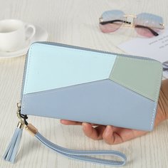 Контрастный длинный кошелек с ремешком Shein
