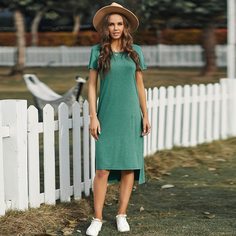 Асимметричное платье с разрезом Shein