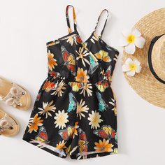 На запах Животный Бохо Комбинезоны для девочек Shein