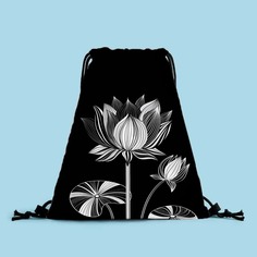 Рюкзак на кулиске с цветочным принтом Shein