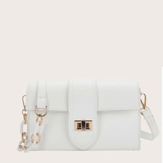 На цепочке Одноцветный Модный Сумка через плечо Shein