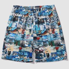 на кулиске сводка цветных блоков Отпуск Мужские шорты Shein