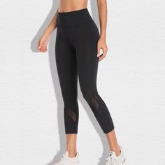 Спортивные леггинсы с сетчатой вставкой Shein