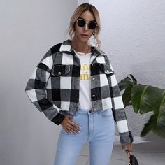 Куртка в клетку Shein