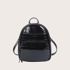Рюкзак с крокодиловым тиснением Shein